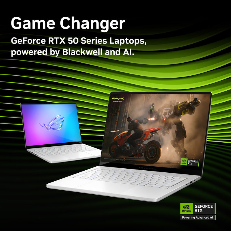 Afbeelding laden in galerijviewer, Asus rog zephyrus g14 ga403um-qs024w 14 copilot+ gaming laptop (wit | ryzen 9 270 | rtx 5060 | 16 gb | 1 tb ssd | oled)
