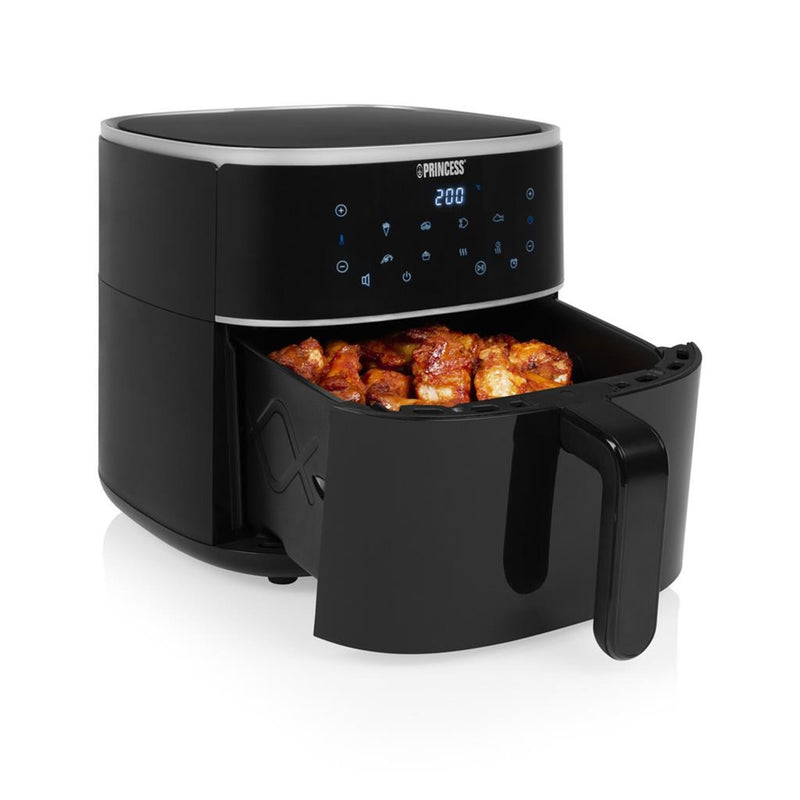 Afbeelding laden in galerijviewer, Princess digitale airfryer 6l heteluchtfriteuse (zwart, 6 liter)
