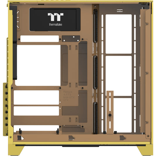 Thermaltake view 390 air butter caramel midi tower behuizing (geel | 2x usb-a | 1x usb-c | tempered glass)