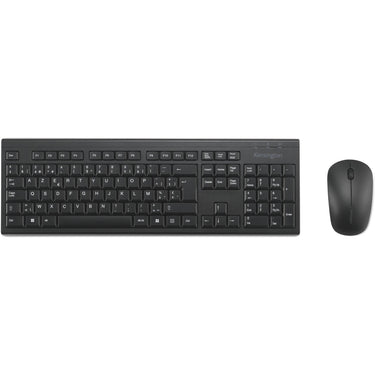 Kensington km150 eq wireless desktop set desktopset (zwart, us lay-out (qwerty), membraan, 100%, 1200 dpi)