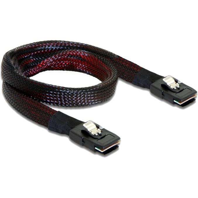 Afbeelding laden in galerijviewer, Delock mini sas sff-8087 > mini sas sff-8087 kabel (rood zwart, 0,5 meter)
