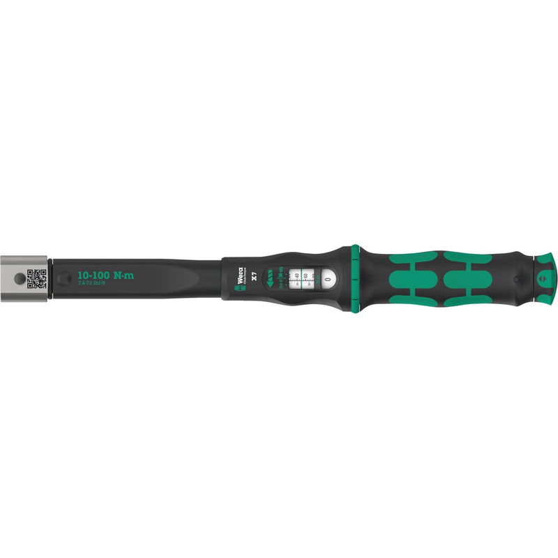 Afbeelding laden in galerijviewer, Wera click-torque x 7 draaimomentsleutel voor insteekgereedschappen (zwart groen, 10-100 nm)
