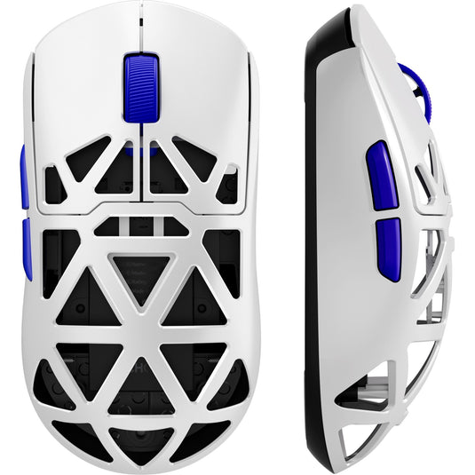 Mchose ax5 pro draadloze gaming muis, magnesiumlegering (wit, tot 26.000 dpi, 2.4 ghz usb-c bluetooth)
