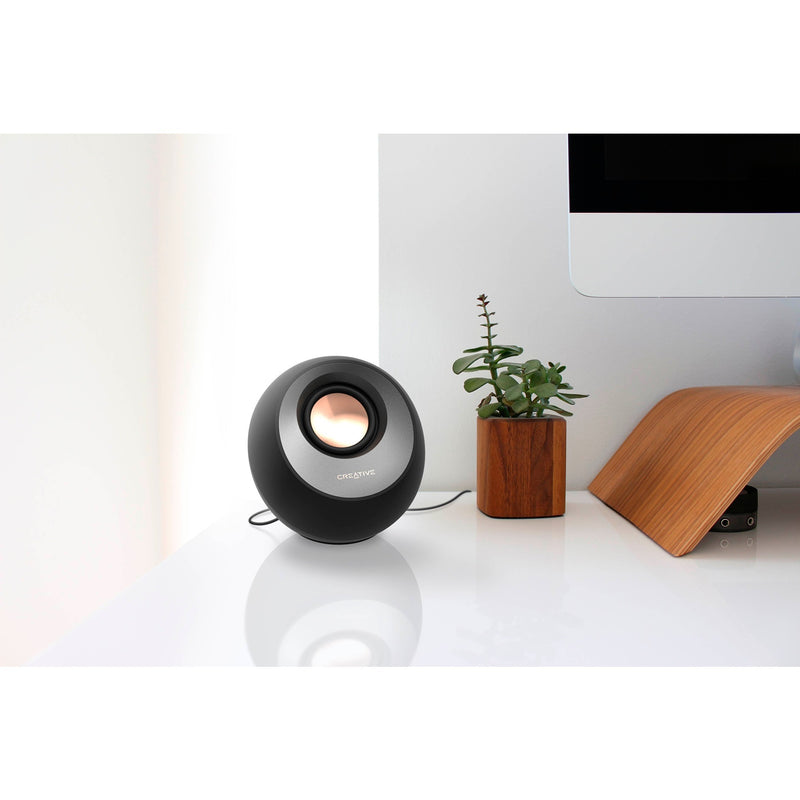Afbeelding laden in galerijviewer, Creative pebble v3 pc-luidspreker (zwart, bluetooth, usb-c, aux)
