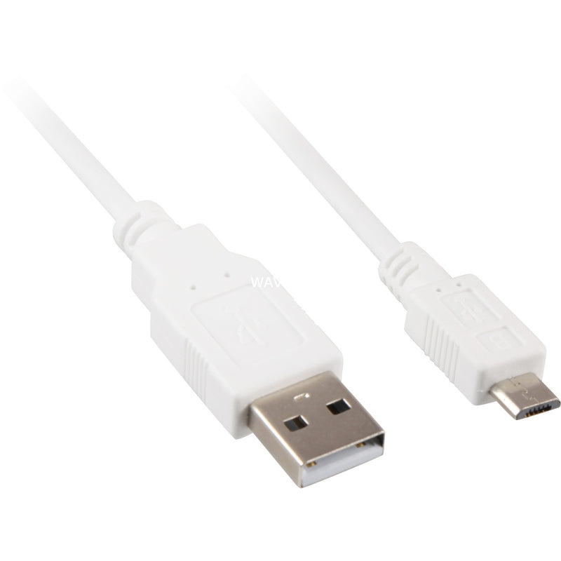 Afbeelding laden in galerijviewer, Sharkoon usb-a 2.0 > micro usb-b kabel (wit, 1 meter)
