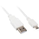 Sharkoon usb-a 2.0 > micro usb-b kabel (wit, 1 meter)