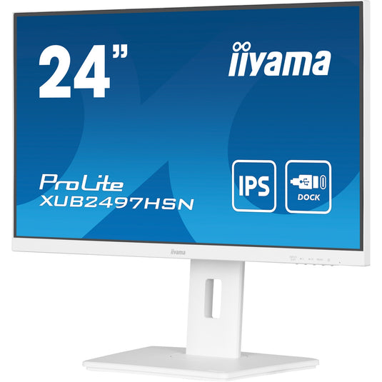 Iiyama prolite xub2497hsn-w2 23.8 monitor (wit, hdmi, displayport, 3x usb-a, usb-c, rj-45)