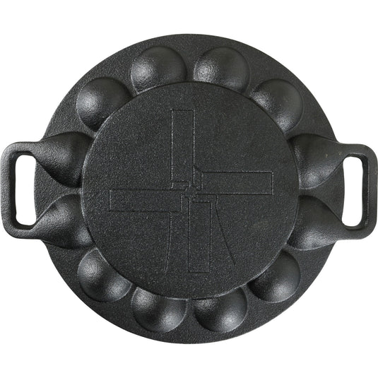 The windmill poffertjespan bak- braadpan (zwart, ø 24 cm)