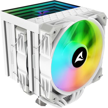 Sharkoon a60 rgb cpu-koeler (wit, 4-pins pwm fan-connector)