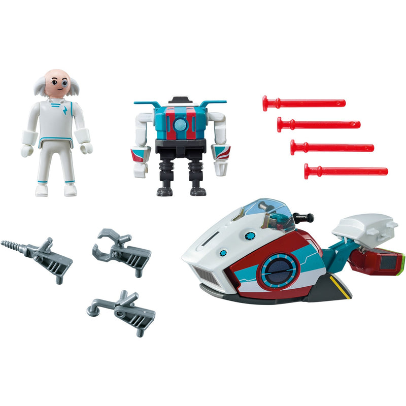 Afbeelding laden in galerijviewer, Playmobil super 4 - skyjet met dr. x robot constructiespeelgoed (9003)
