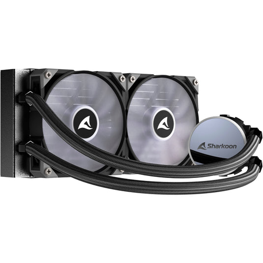Sharkoon s70 rgb waterkoeling (zwart, 4-pins pwm fan-connector)