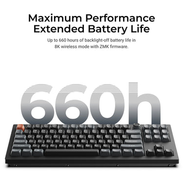 Keychron v3 ultra 8k wireless custom mechanical keyboard (zwart, us lay-out (qwerty), silk pom banana, 80% (tkl), rgb, hot swap, 2.4 ghz | bluetooth 5.3 | usb-c)