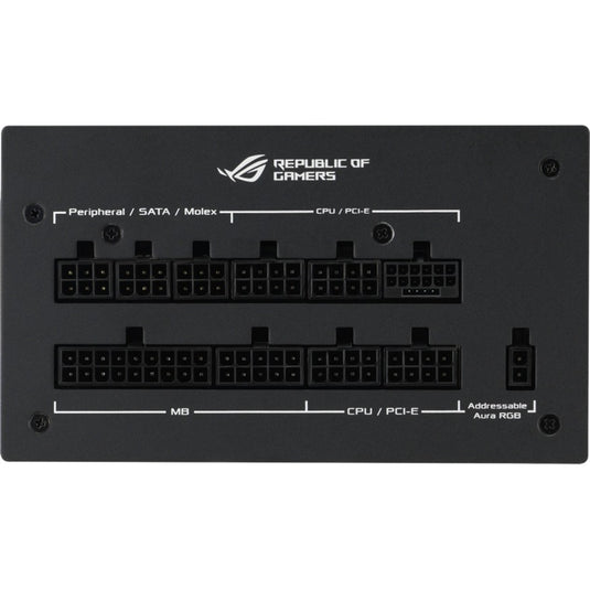 Asus rog strix gold aura edition modulaire 1200 watt voeding (zwart, 1x 12vhpwr, 4x pcie)