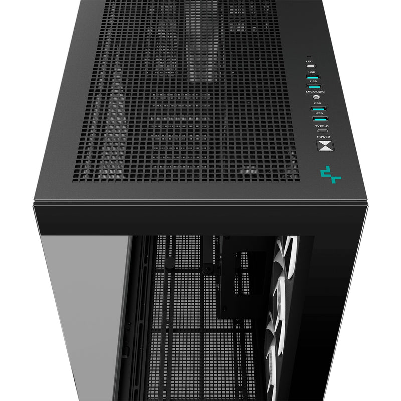 Afbeelding laden in galerijviewer, Deepcool ch780 midi tower behuizing (zwart | 4x usb-a | 1x usb-c | rgb | tempered glass)
