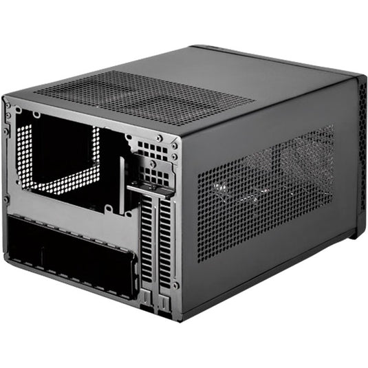 Silverstone sg13b-q mini tower behuizing (zwart | 2x usb-a)