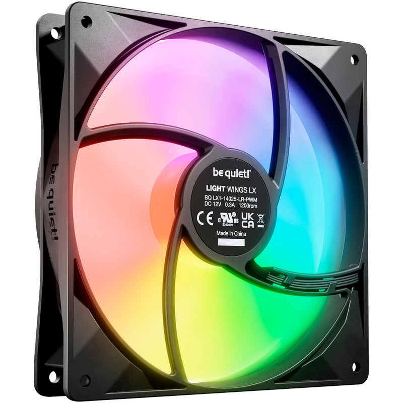 Afbeelding laden in galerijviewer, Be quiet! light wings lx pwm rgb case fan (zwart, 140 x 140 x 25 mm)
