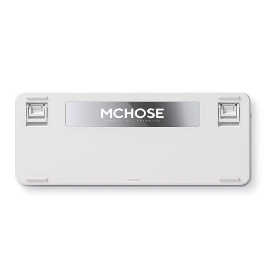 Mchose x75 v2 blue icy creamsicle custom mechanical keyboard (wit, us lay-out (qwerty), kailh box icy creamsicle, 75%, rgb, hot swap, double-shot pbt, draadloos | bluetooth | usb-c)
