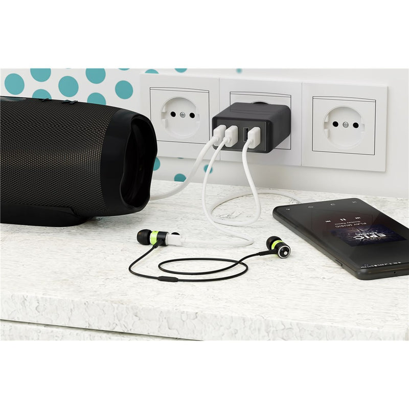Afbeelding laden in galerijviewer, Goobay 4-way usb charger (30 w) (zwart)
