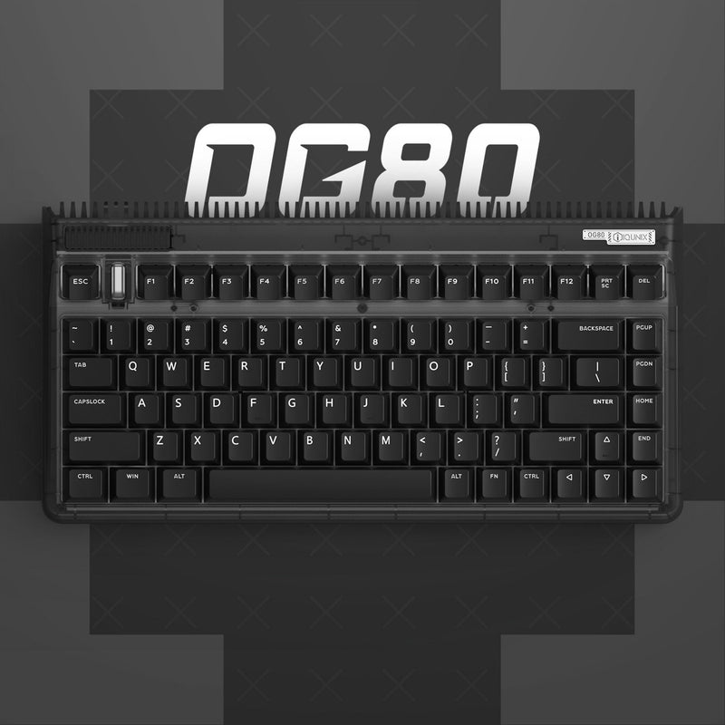 Afbeelding laden in galerijviewer, Iqunix og80 dark side wireless mechanical keyboard (zwart, us lay-out (qwerty), gateron brown, 80% (tkl), rgb leds, hot-swappable, pbt, 2.4ghz | bluetooth 5.1 | usb-c)
