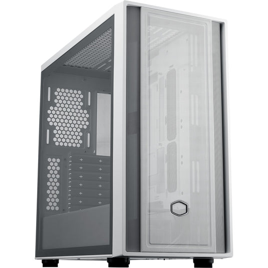 Cooler master masterbox 600 lite midi tower behuizing (wit | 2x usb-a | 1x usb-c | rgb | tempered glass)