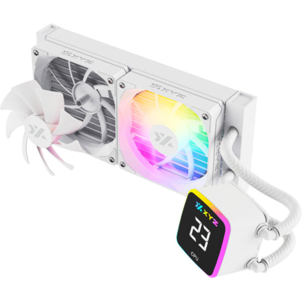 Afbeelding laden in galerijviewer, Xyz pc gear aquapulse aio 240 waterkoeling (wit, argb, pwm)
