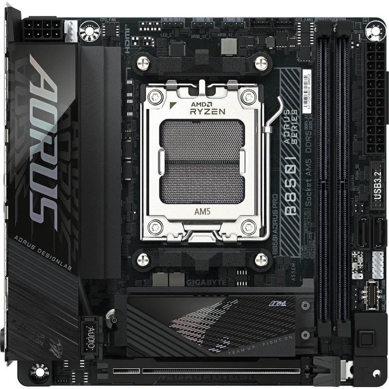 Afbeelding laden in galerijviewer, Gigabyte b850i aorus pro socket am5 moederbord (zwart, raid, 2.5gb-lan, wi-fi 7, bt, sound, mini-itx)
