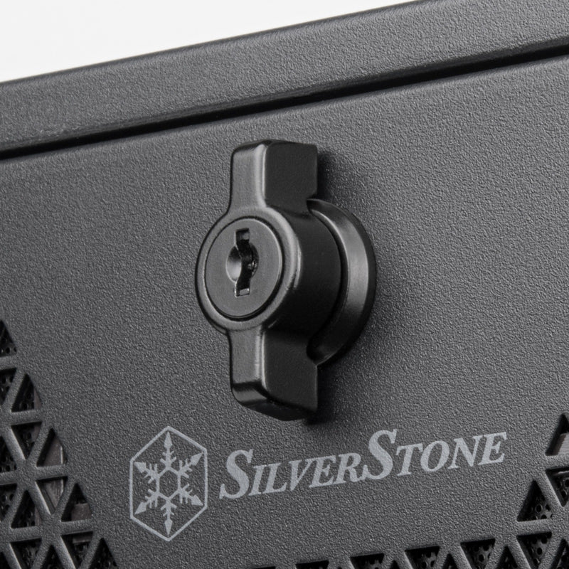 Afbeelding laden in galerijviewer, Silverstone rm44 rack behuizing (zwart | 4u | usb type-c | 2x 80mm casefan inbegrepen)
