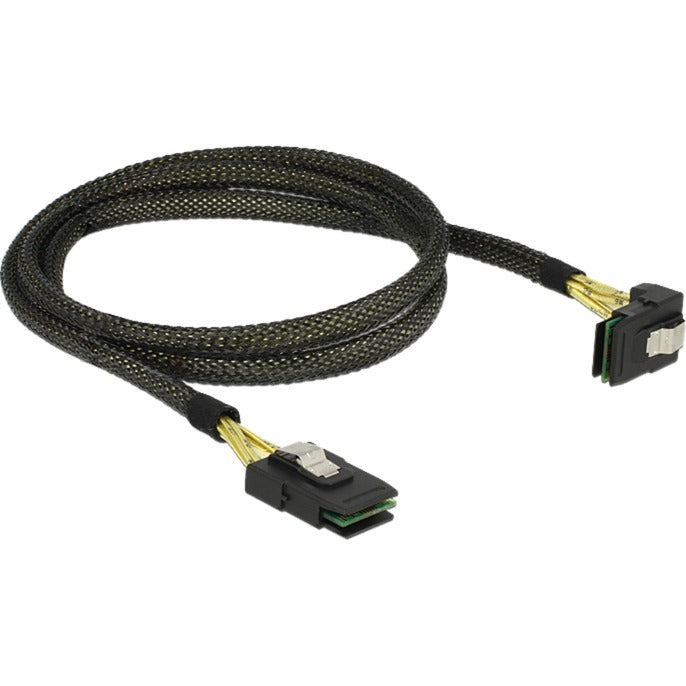 Afbeelding laden in galerijviewer, Delock mini sas sff-8087 > mini sas sff-8087 angled , 1m kabel (zwart, 83642)
