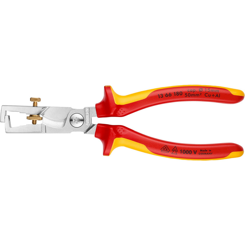 Afbeelding laden in galerijviewer, Knipex 15 mm 187 mm strix® striptangen met kabelschaar - vde - capaciteit - 13 66 180
