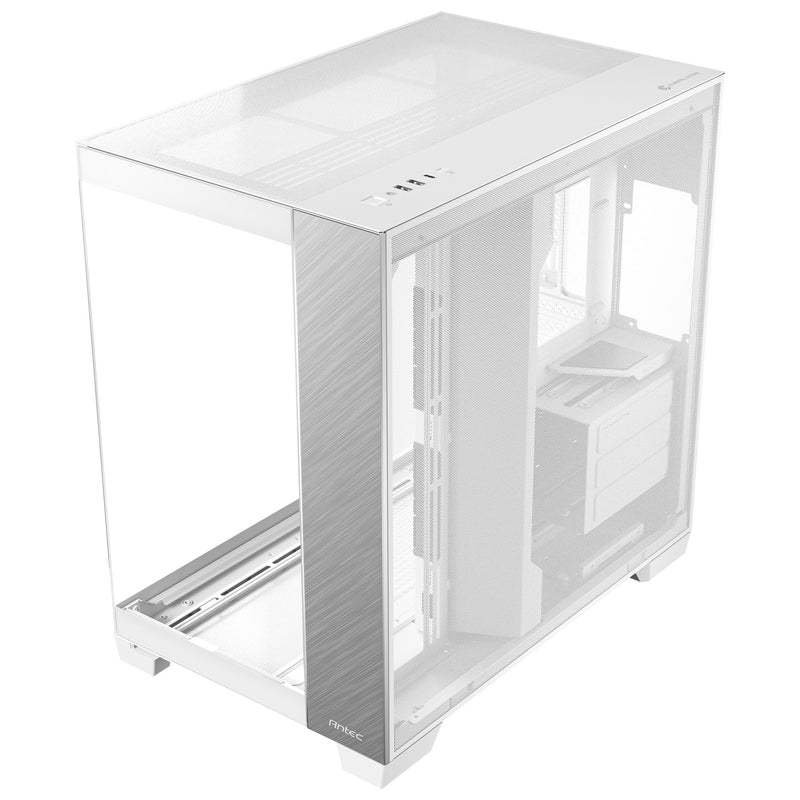 Afbeelding laden in galerijviewer, Antec c8 aluminum midi tower behuizing (wit zilver | 2x usb-a | 1x usb-c | tempered glass)

