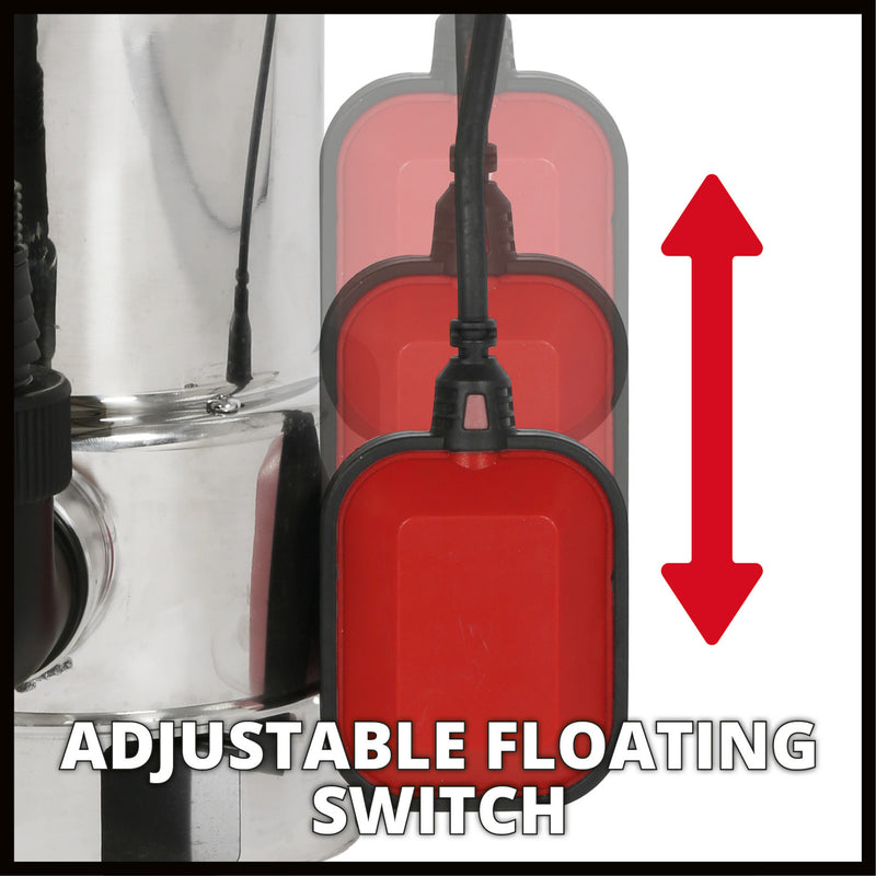 Afbeelding laden in galerijviewer, Einhell gc-dp 7035 n eco plus vuilwaterpomp (roestvrij staal rood)
