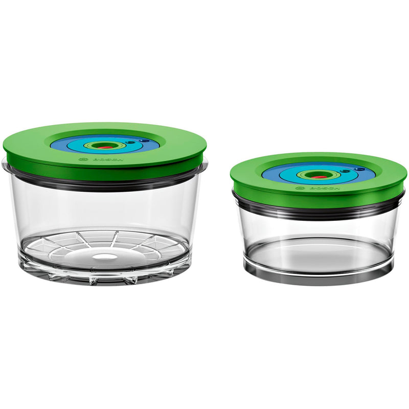 Afbeelding laden in galerijviewer, Bosch vacuüm opbergdozen mmzv0sb2 container (transparant groen, 2 stuks)
