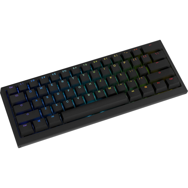 Afbeelding laden in galerijviewer, Ducky one x mini wireless rgb mechanisch toetsenbord (zwart, us lay-out (qwerty), inductive, 60%, hot-swappable, pbt, 2.4 ghz | bluetooth | usb-c)
