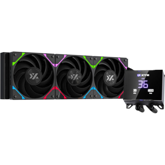 Xyz pc gear hydrotemp aio 360 waterkoeling (zwart, argb, pwm)