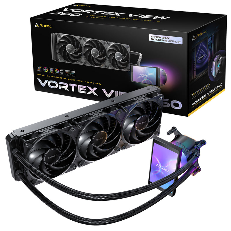 Afbeelding laden in galerijviewer, Antec vortex view 360 waterkoeling (zwart)
