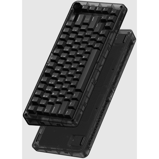Iqunix zx75 dark side wireless mechanical keyboard (zwart, us lay-out (qwerty), cherry mx red, 75%, rgb leds, hot-swappable, double-shot pbt, 2.4ghz | bluetooth 5.1 | usb-c)