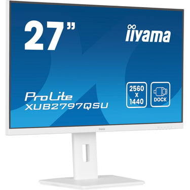 Iiyama prolite xub2797qsu-w2 27 monitor (wit, hdmi, displayport, 2x usb-a, usb-b)