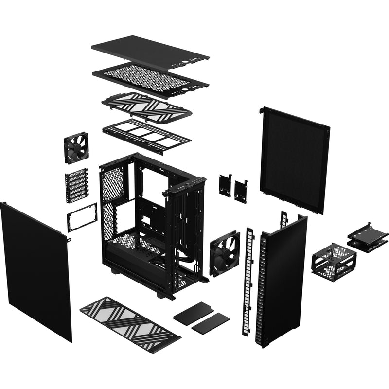 Afbeelding laden in galerijviewer, Fractal design define 7 compact midi tower behuizing (zwart | 4x usb-a | 1x usb-c)
