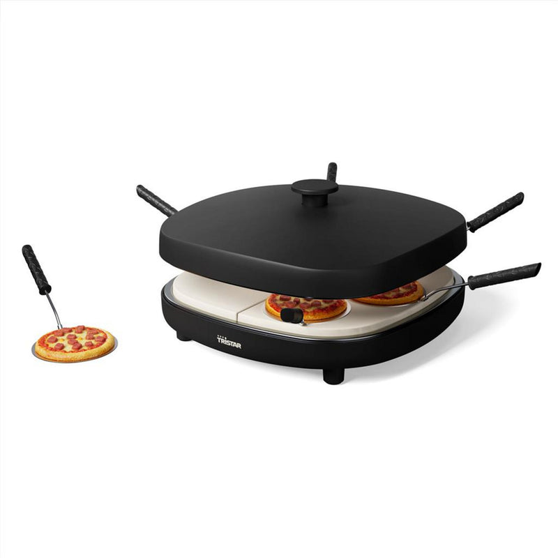 Afbeelding laden in galerijviewer, Tristar pizza family 6 pizzaoven (zwart, 1200 watt, voor 6 personen)
