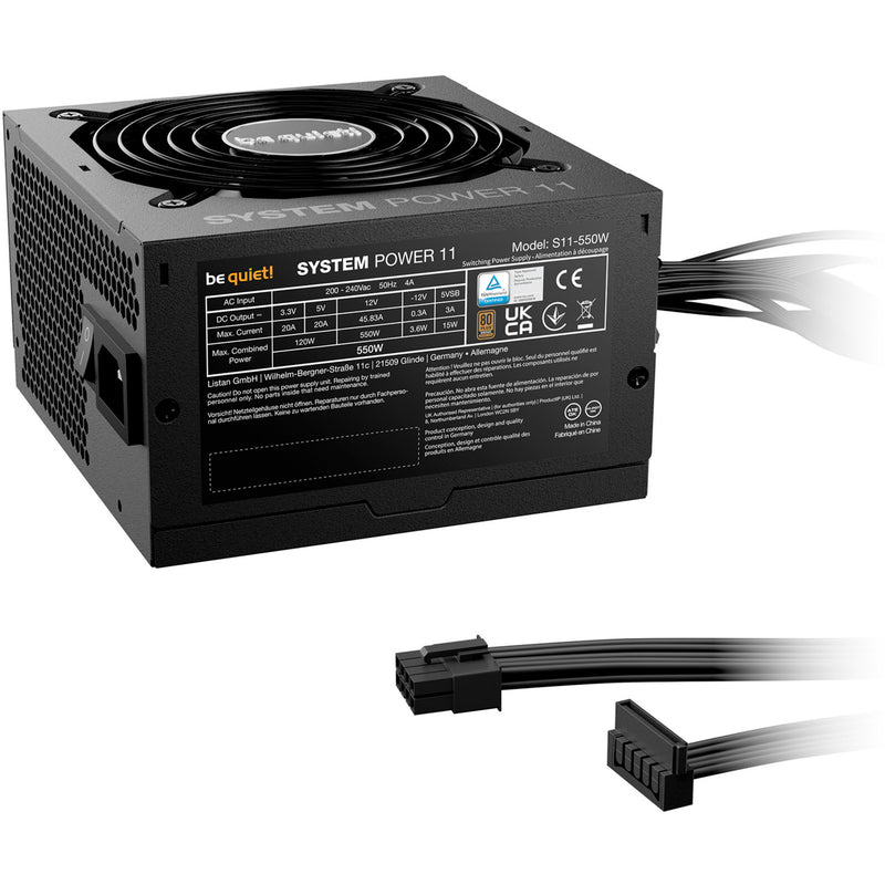 Afbeelding laden in galerijviewer, Be quiet! system power 11 550 watt voeding (zwart, 1x 12vhpwr, 2x pcie)
