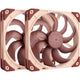 Noctua nf-a14x25 g2 pwm sx2-pp case fans (bruin, 2 stuks, 140 x 140 x 25 mm)