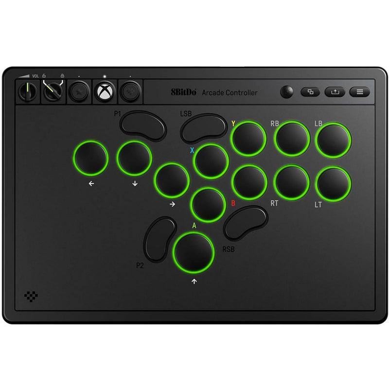 Afbeelding laden in galerijviewer, 8bitdo arcade controller for xbox (zwart, 2.4 ghz usb, xbox series x|s, xbox one, pc)
