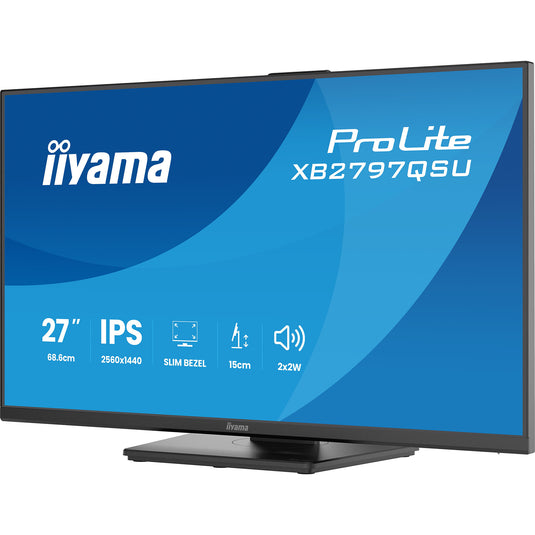 Iiyama prolite xb2797qsu-b1 27 monitor (zwart (mat), hdmi, displayport, usb, audio)
