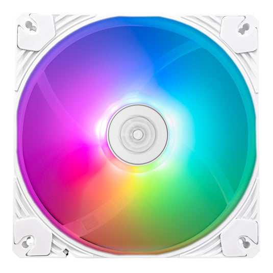 Silverstone shark force 140 argb case fan (wit, 140 x 140 x 25 mm, pwm, 4-1 pin argb (5v led))