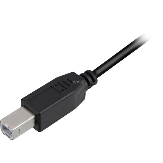 Sharkoon usb-a 2.0 > usb-b kabel (zwart, 1 meter)