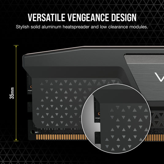 Corsair vengeance 32 gb ddr5-5200 (2x 16 gb) werkgeheugen (zwart, cmk32gx5m2b5200c40, xmp 3.0)