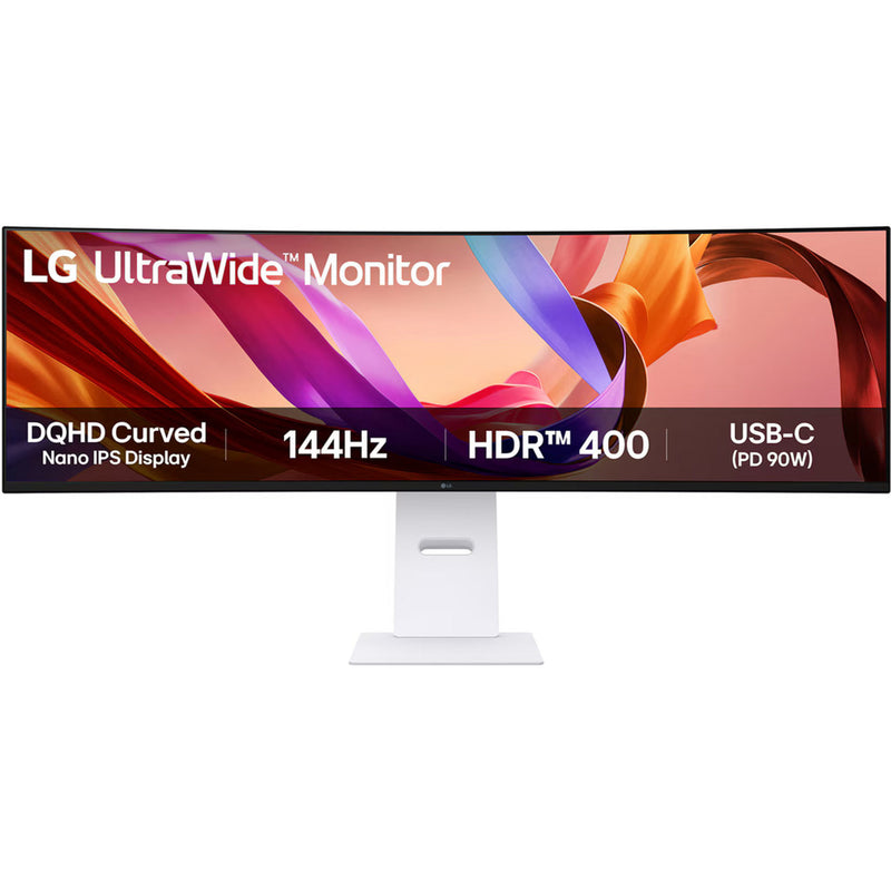 Afbeelding laden in galerijviewer, Lg ultrawide 49u950a-w 49 curved monitor (wit, hdmi, displayport, 2x usb-a, usb-c, 144 hz)
