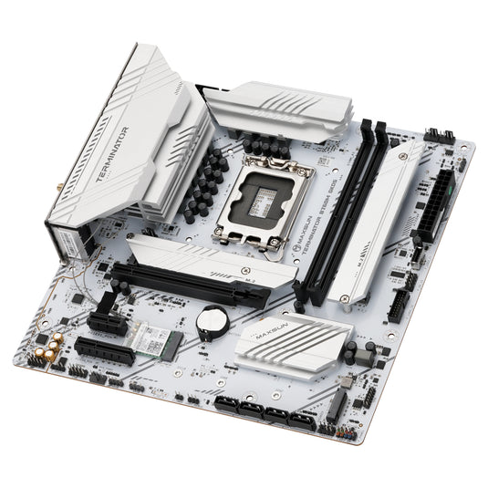 Maxsun ms-terminator b760m gkd5 ice socket 1700 moederbord (zwart, raid, 2.5 gb-lan, sound, µatx)