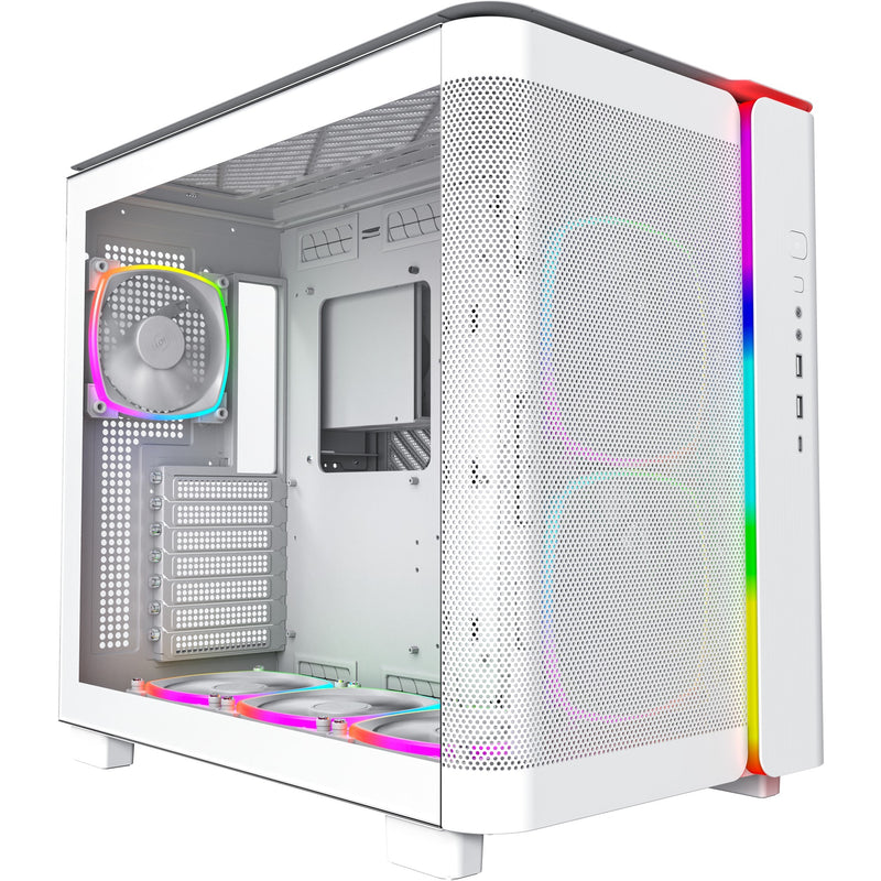 Afbeelding laden in galerijviewer, Montech king 95 pro midi tower behuizing (wit | 2x usb-a | 1x usb-c | rgb | tempered glass)
