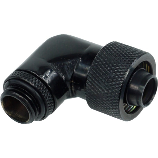 Afbeelding laden in galerijviewer, Alphacool 16 10 compression fitting 90° draaibaar g1 4 verbinding (zwart)
